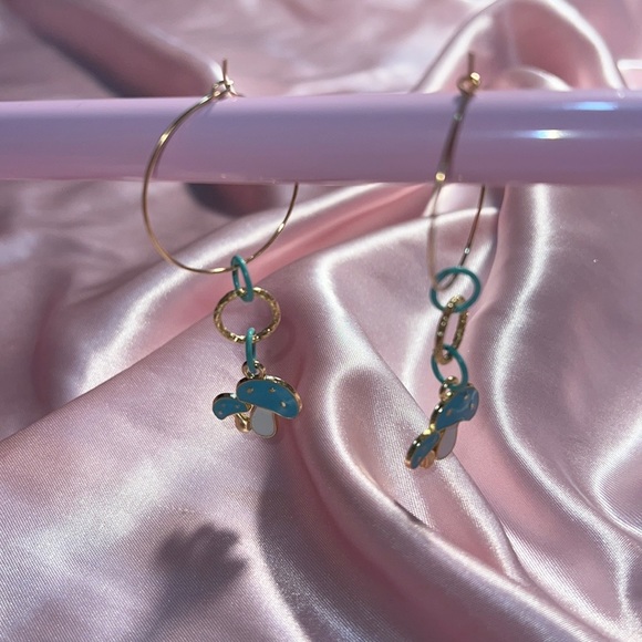 Mushroom Hoop Earrings - Picture 5 of 7